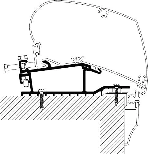 Thule Omnistor 9200/6300 Adapter Für Hobby Caravan Bj. 2009-2013 1 Thule Omnistor 9200/6300 Adapter Für Hobby Caravan Bj. 2009-2013