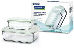 Gimex Glasslock Behälter, 2er Set, Grün