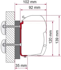 Fiamma F45 Adapter Für Dethleffs Globebus
