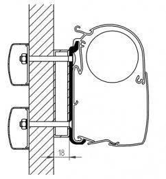Thule Omnistor 5200/8000/4200 Adapter-Set Für Dethleffs Globebus