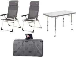 Crespo Valencia Stuhl- Und Tischset, Ungepolstert, Anthrazit