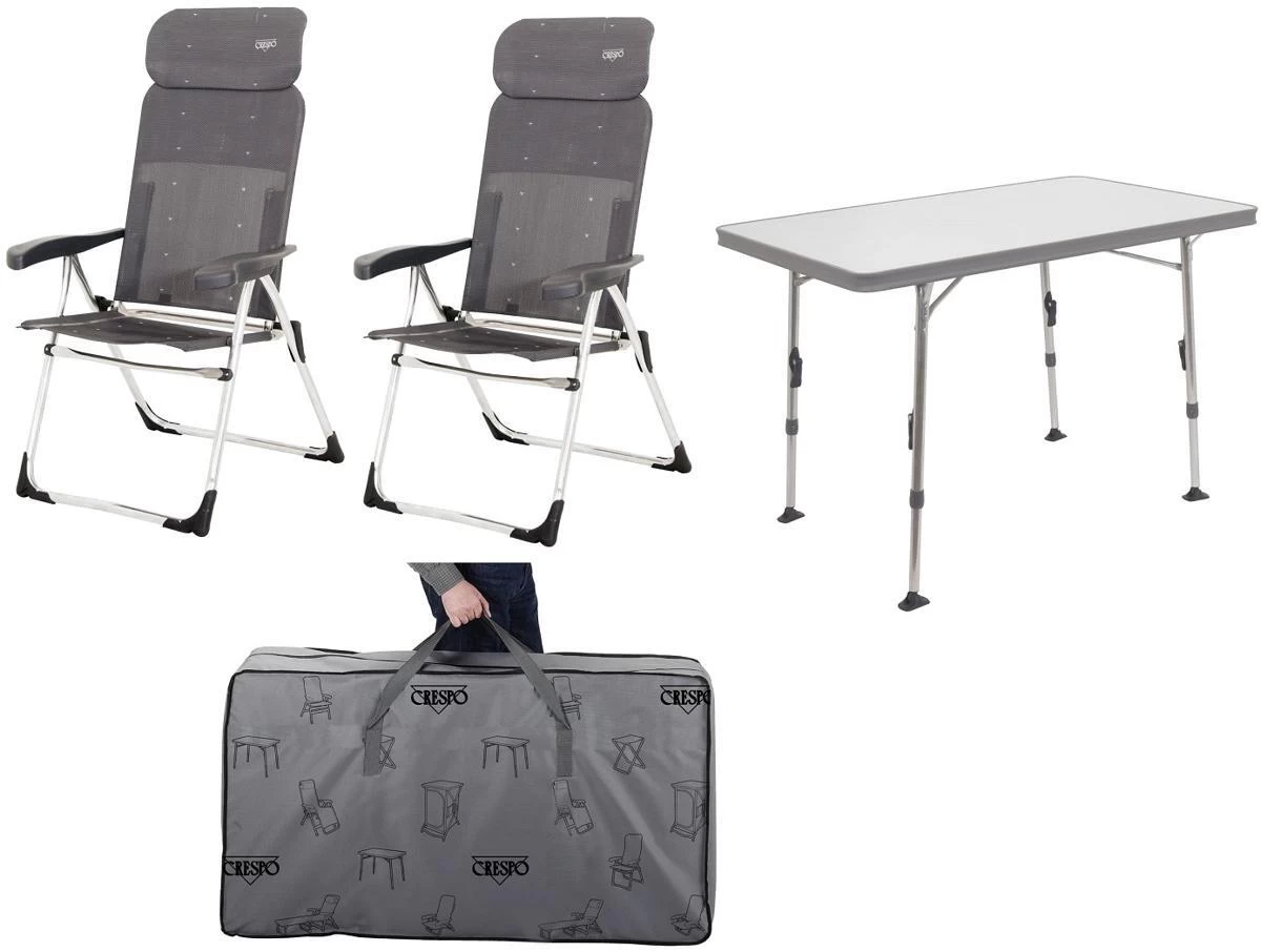 Crespo Valencia Stuhl- Und Tischset, Ungepolstert, Anthrazit 1 Crespo Valencia Stuhl- Und Tischset, Ungepolstert, Anthrazit