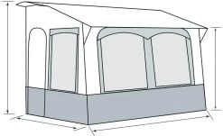 Reimo Casa Royal S Vorzelt, Mit Stahl-Gestänge 11 Reimo Casa Royal S Vorzelt, Mit Stahl-Gestänge -Campingausrüstung Geschäft 371 5