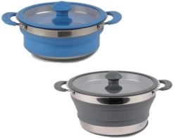 Kampa Faltbarer Kochtopf, Edelstahl, Grau