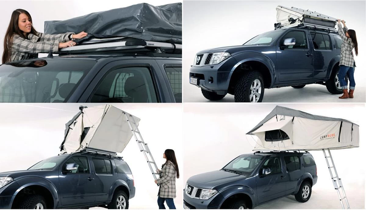 Campwerk Adventure Dachzelt Inkl. Matratzenunterlage, Oliv 7 Campwerk Adventure Dachzelt Inkl. Matratzenunterlage, Oliv – Bild 7