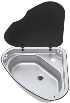 Thetford Spüle Edelstahl Ausführung Rechts Scharnier Rechts Schwarz