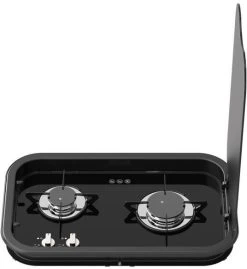 Thetford Topline 165 Gaskochfeld Mit Glasdeckel Rechts, 2-flammig, 12V Elektrozündung