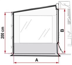 Fiamma Side W Pro Caravanstore/F35 Seitenwand - Version 2018 -Campingausrüstung Geschäft 4956 3