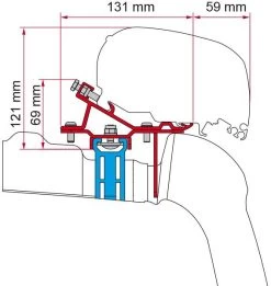 Fiamma F65/F80 Adapter Für VW Crafter Ab Bj. 2017