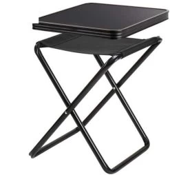 Camp4 Pasadena Klapphocker Mit Tischplatte, Schwarz