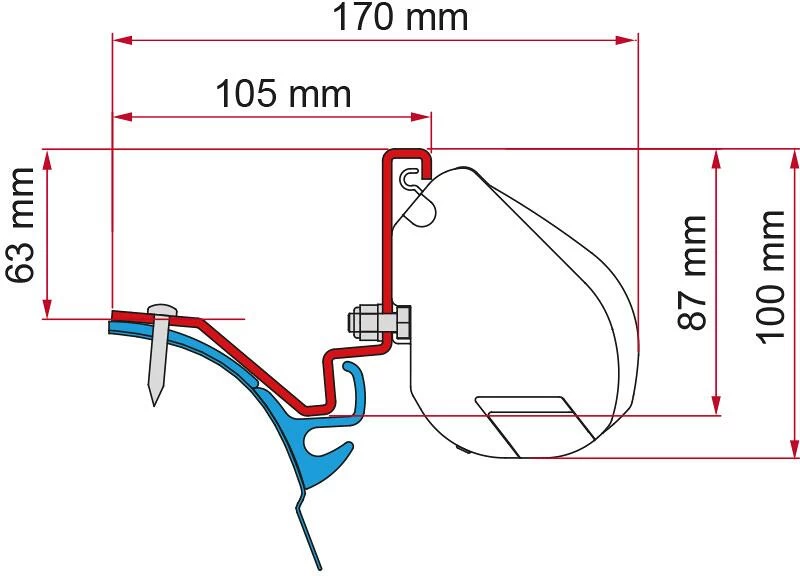 Fiamma F35 Adapter Für Westfalia VW T6 Kepler 1 Fiamma F35 Adapter Für Westfalia VW T6 Kepler