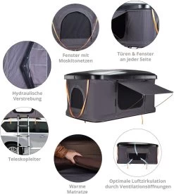 KingCamp Castiglio Ncello Dachzelt Mit Hartschale -Campingausrüstung Geschäft 5390 5