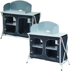 Trigano Faltschrank, 91x51x80/110cm, Schwarz/grau