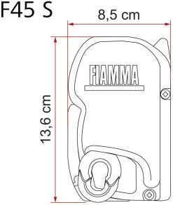 Fiamma F45S Markise Weiß, 260cm, Royal Grey, VW T5/T6 California -Campingausrüstung Geschäft 60635 5