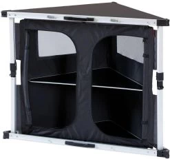 Isabella Corner Eckschrank, Faltbar, Dunkelgrau