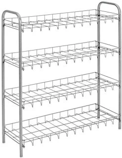Metaltex Schuhregal Mit 4 Etagen, 64x23x80cm