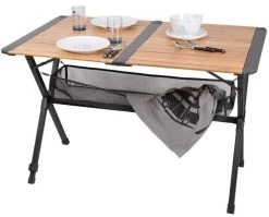Camp4 Bambustisch Mit Ablagenetz, 110x70x71cm