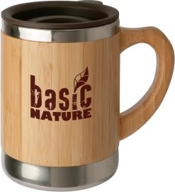 BasicNature Bambus Edelstahlbecher, 300ml