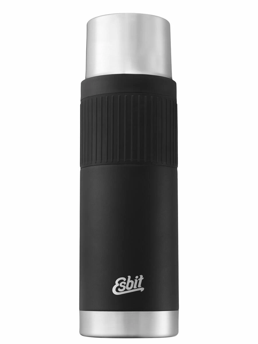 Esbit Sculptor Isolierflasche Mit Manschette, Edelstahl, 1L, Schwarz 1 Esbit Sculptor Isolierflasche Mit Manschette, Edelstahl, 1L, Schwarz