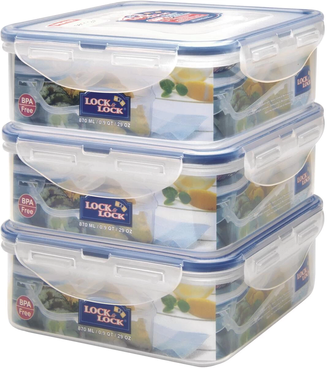 Lock & Lock Lock&Lock Classic Vorratsdose, 870ml, 3er-Set 1 Lock & Lock Lock&Lock Classic Vorratsdose, 870ml, 3er-Set