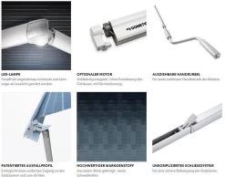 Dometic PerfectWall PW 1500 Markise, Mit 12V-Motor -Campingausrüstung Geschäft 66 5