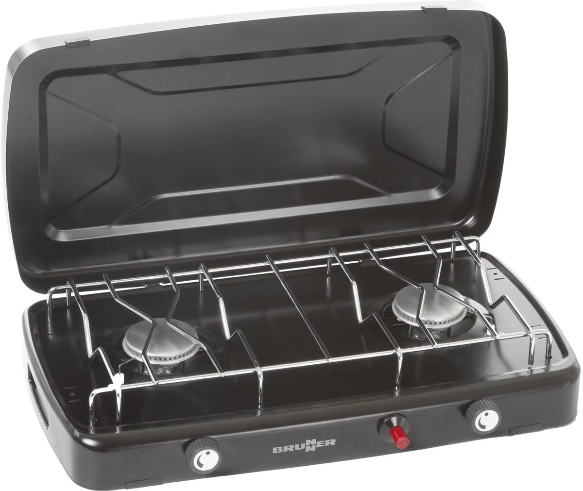 Brunner Phoenix Gaskocher, 2-flammig, 50mbar, Ohne Zündsicherung 1 Brunner Phoenix Gaskocher, 2-flammig, 50mbar, Ohne Zündsicherung