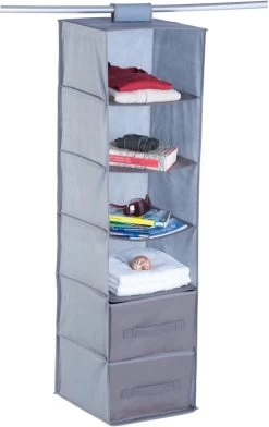 Hindermann Hängeregal, 120x33x33cm, 4 Fächer + 2 Schubfächer