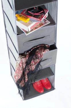 Hindermann Hängeregal, 120x33x33cm, 4 Fächer + 2 Schubfächer -Campingausrüstung Geschäft 69887 2