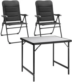 Brunner Compact Stuhl- Und Tischset, Grau/schwarz