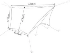 Amazonas Adventure Wing Tarp, 150x320x140x255cm -Campingausrüstung Geschäft 74833 3