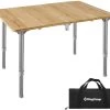 KingCamp Bamboo Beistelltisch XS, Silber, 60x40cm