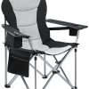 KingCamp Deluxe Faltstuhl Mit Organizer, Schwarz/grau