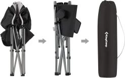 KingCamp Deluxe Faltstuhl Mit Organizer, Schwarz/grau -Campingausrüstung Geschäft 76996 0 3