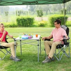 KingCamp Deluxe Faltstuhl Mit Organizer, Schwarz/grau -Campingausrüstung Geschäft 76996 0 8