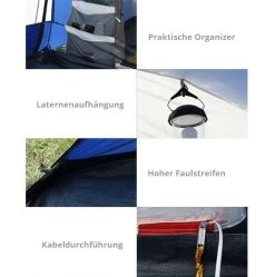 KingCamp Meilfi Plus Bus & Caravan Heckfamilienzelt, Blau/weiß -Campingausrüstung Geschäft 77196 0 6