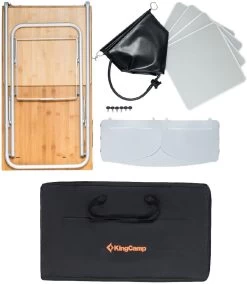 KingCamp Campingküche, 190x46x86cm, Silber/schwarz -Campingausrüstung Geschäft 77258 3