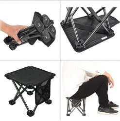 KingCamp Mini-Campinghocker, Schwarz -Campingausrüstung Geschäft 77268 4