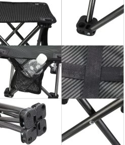 KingCamp Mini-Campinghocker, Schwarz -Campingausrüstung Geschäft 77268 5