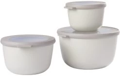 Mepal Cirqula Multischüssel-Set, Hoch, 3-teilig, Nordic White
