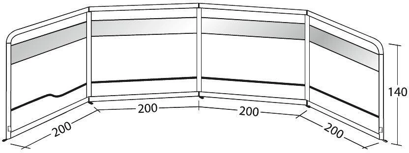 Outwell Windschutz Air, 800x140cm, Grau 2 Outwell Windschutz Air, 800x140cm, Grau – Bild 2
