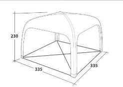 Outwell Air Shelter Pavillon, 335x335x230cm, Grau -Campingausrüstung Geschäft 82106 4