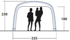 Outwell Air Shelter Pavillon, 335x335x230cm, Grau -Campingausrüstung Geschäft 82106 6