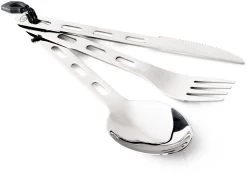 GSI Outdoors Glacier Besteckset Mit Band, Edelstahl, 3-teilig