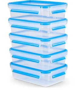 Emsa Clip&Close Frischhaltedosen, 800ml, 5er-Set