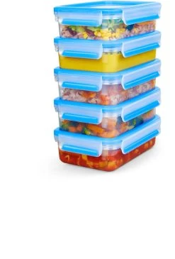 Emsa Clip&Close Frischhaltedosen, 800ml, 5er-Set -Campingausrüstung Geschäft 83236 2