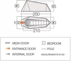 Vango Soul 100 Tunnelzelt, 1-Person, 250x100cm, Grün 15 Vango Soul 100 Tunnelzelt, 1-Person, 250x100cm, Grün -Campingausrüstung Geschäft 84261 7