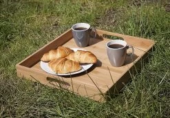 Bo-Camp Tablett, 40x40x5cm, Braun -Campingausrüstung Geschäft 86701 5