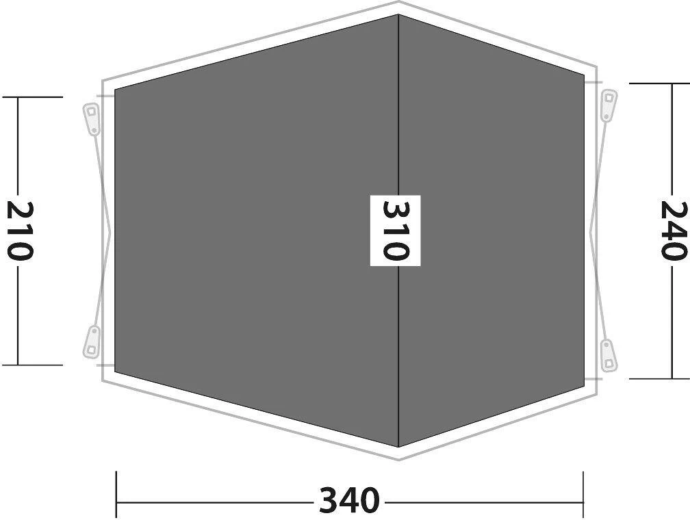 Outwell Woodcrest Bodenplane, 340x240cm, Grau 2 Outwell Woodcrest Bodenplane, 340x240cm, Grau – Bild 2
