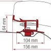Fiamma F40van Adapter Für PSA Ab Bj. 2014, 260cm