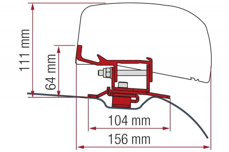 Fiamma F40van Adapter Für PSA Ab Bj. 2014, 260cm 1 Fiamma F40van Adapter Für PSA Ab Bj. 2014, 260cm